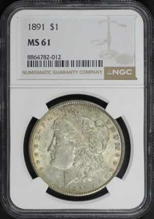Obverse of this 1891 Morgan Dollar NGC MS-61