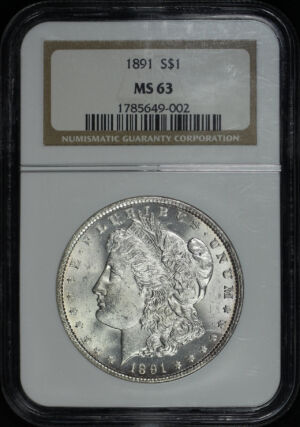 Obverse of this 1891 Morgan Dollar NGC MS-63