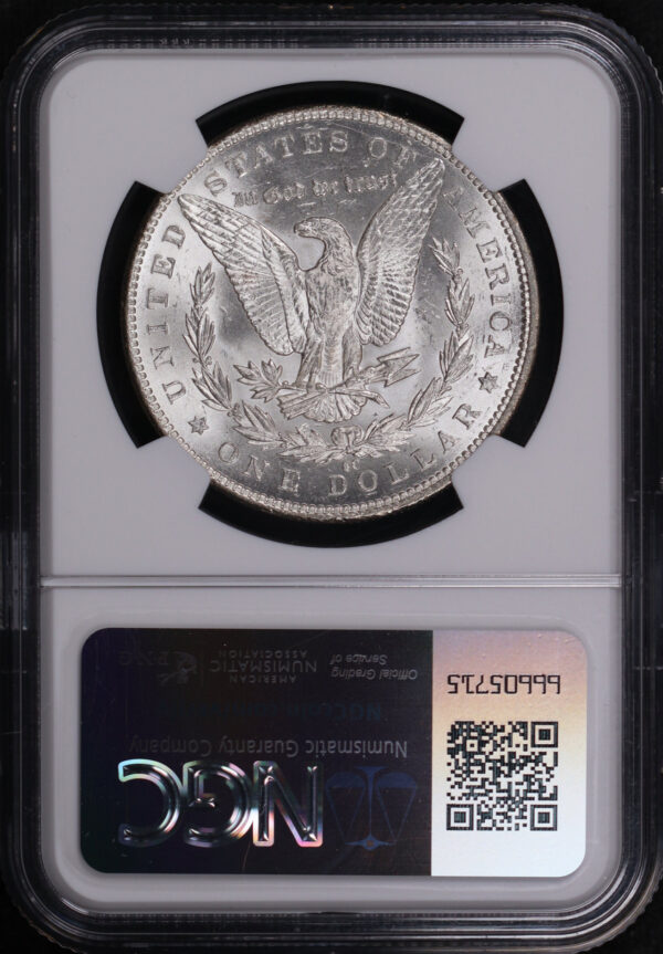 Reverse of this 1891-CC Morgan Dollar NGC MS-62