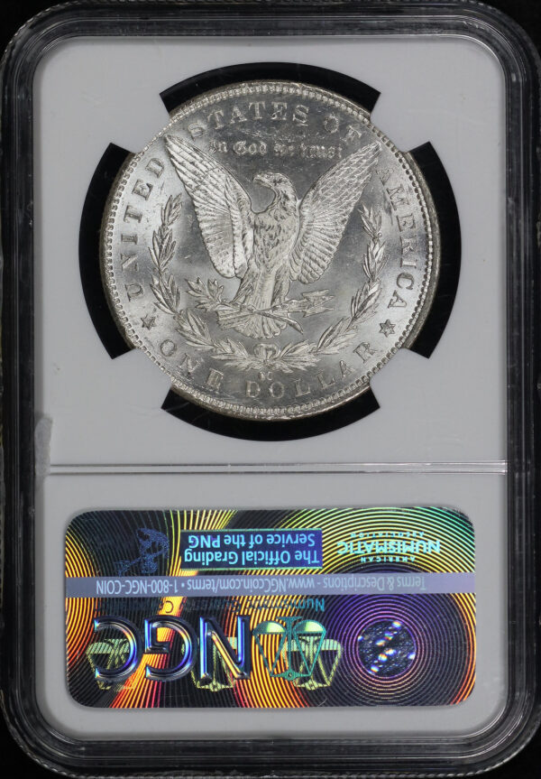 Reverse of this 1891-CC Morgan Dollar NGC MS-62 Nevada Casino Hoard