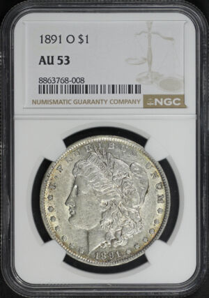 Obverse of this 1891-O Morgan Dollar NGC AU-53