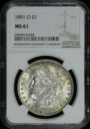 Obverse of this 1891-O Morgan Dollar NGC MS-61