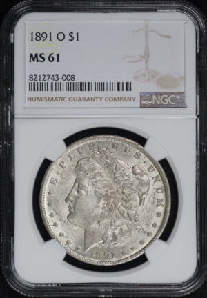 Obverse of this 1891-O Morgan Dollar NGC MS-61