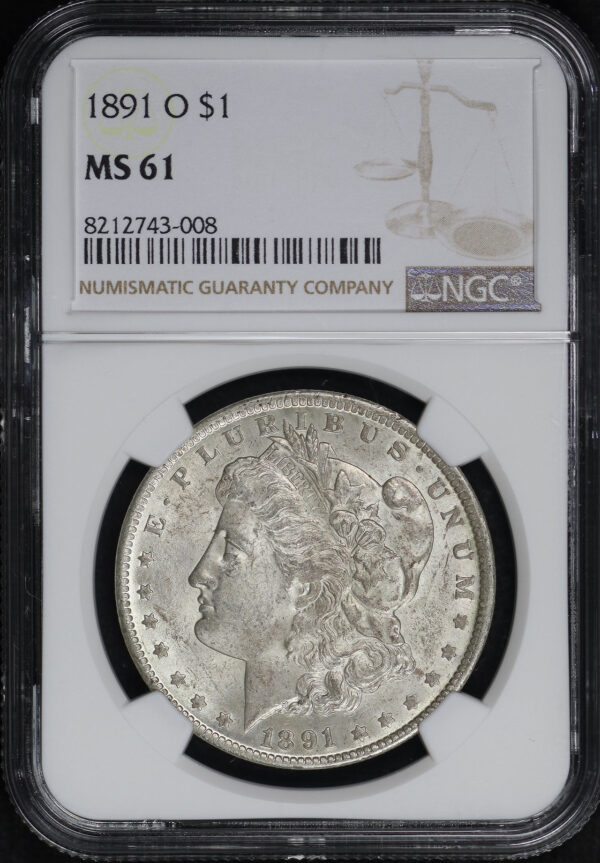 Obverse of this 1891-O Morgan Dollar NGC MS-61