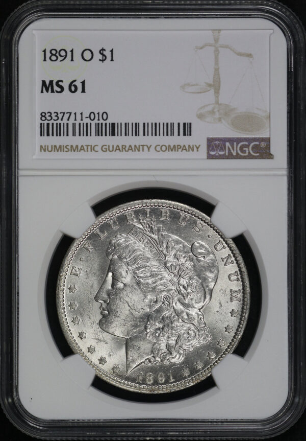 Obverse of this 1891-O Morgan Dollar NGC MS-61