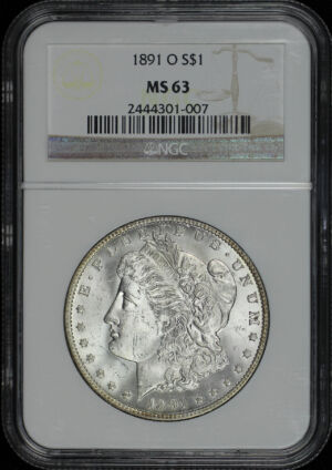 Obverse of this 1891-O Morgan Dollar NGC MS-63