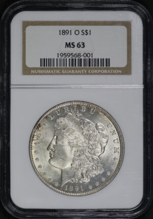 Obverse of this 1891-O Morgan Dollar NGC MS-63