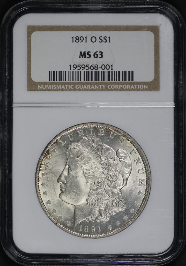 Obverse of this 1891-O Morgan Dollar NGC MS-63