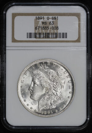Obverse of this 1891-O Morgan Dollar NGC MS-63