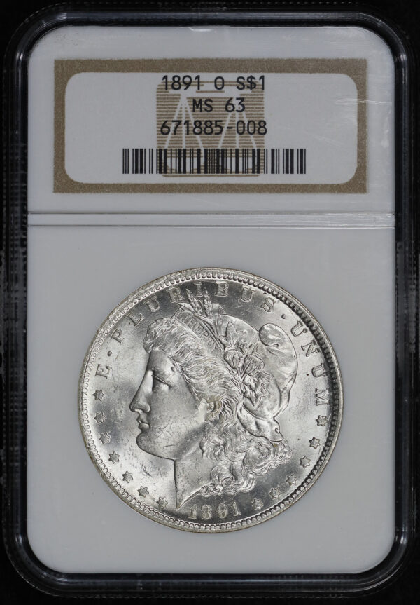 Obverse of this 1891-O Morgan Dollar NGC MS-63