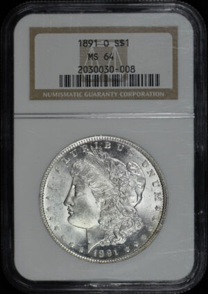 Obverse of this 1891-O Morgan Dollar NGC MS-64