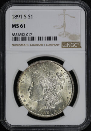 Obverse of this 1891-S Morgan Dollar NGC MS-61