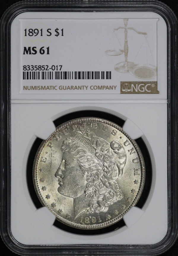 Obverse of this 1891-S Morgan Dollar NGC MS-61