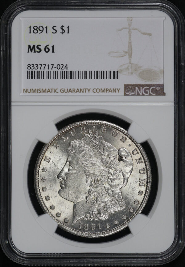Obverse of this 1891-S Morgan Dollar NGC MS-61