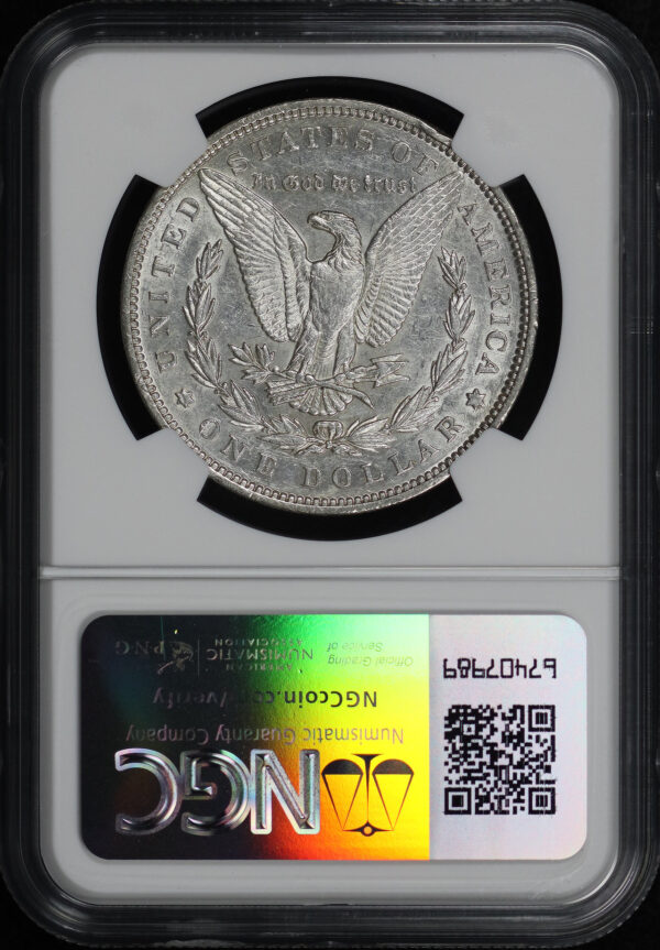 Reverse of this 1892 Morgan Dollar NGC AU-50