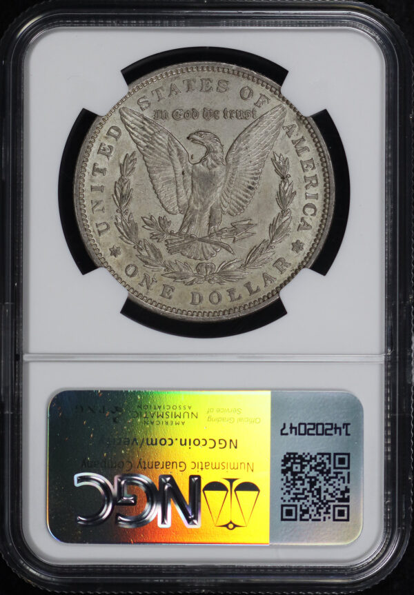 Reverse of this 1892 Morgan Dollar NGC AU-53