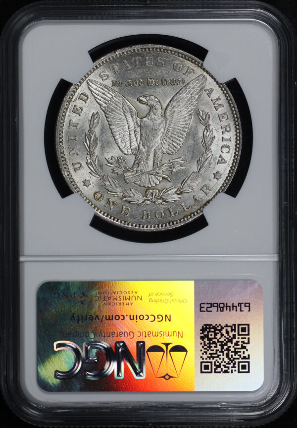 Reverse of this 1892 Morgan Dollar NGC AU-55