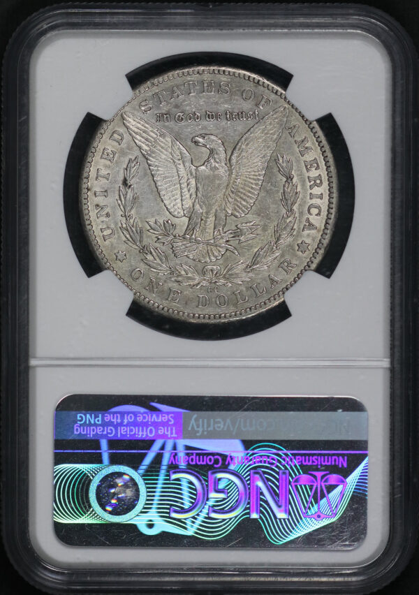 Reverse of this 1892-CC Morgan Dollar NGC AU-53
