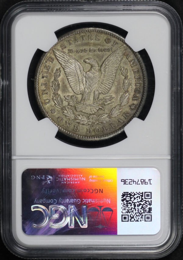 Reverse of this 1892-CC Morgan Dollar NGC AU-55
