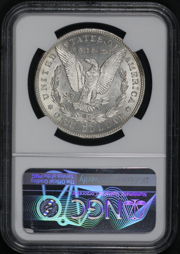 Reverse of this 1892-CC Morgan Dollar NGC MS-62