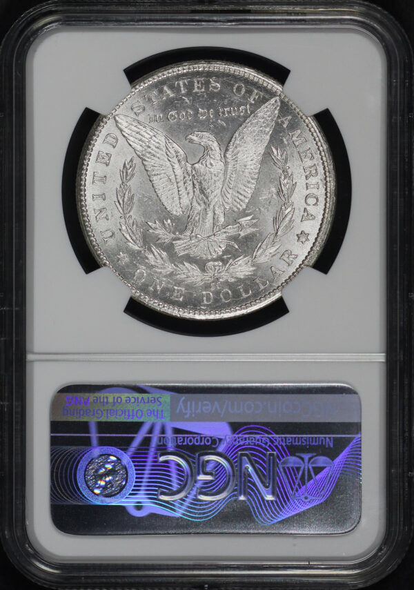 Reverse of this 1892-CC Morgan Dollar NGC MS-62