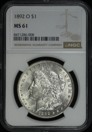 Obverse of this 1892-O Morgan Dollar NGC MS-61