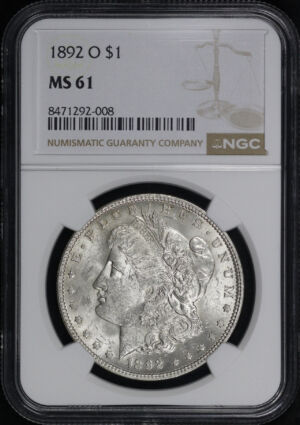 Obverse of this 1892-O Morgan Dollar NGC MS-61