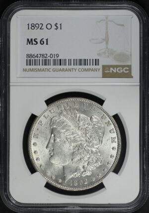 Obverse of this 1892-O Morgan Dollar NGC MS-61