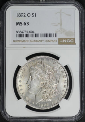 Obverse of this 1892-O Morgan Dollar NGC MS-63