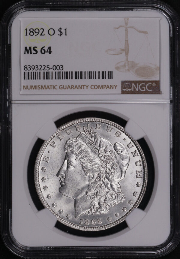 Obverse of this 1892-O Morgan Dollar NGC MS-64