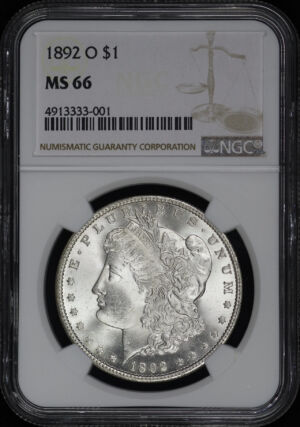 Obverse of this 1892-O Morgan Dollar NGC MS-66