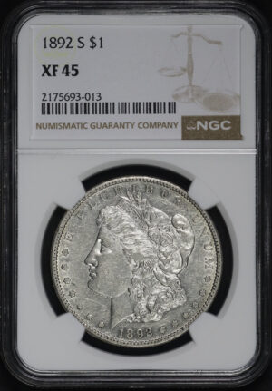 Obverse of this 1892-S Morgan Dollar NGC XF-45