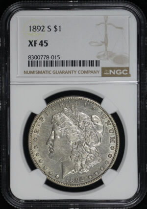 Obverse of this 1892-S Morgan Dollar NGC XF-45