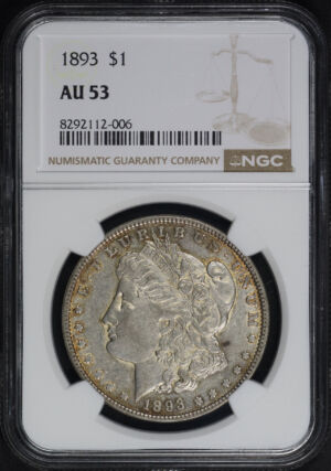 Obverse of this 1893 Morgan Dollar NGC AU-53
