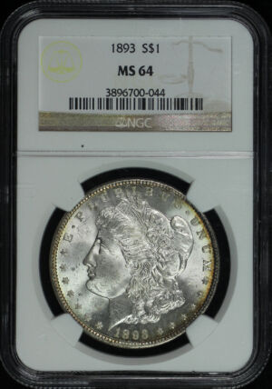 Obverse of this 1893 Morgan Dollar NGC MS-64