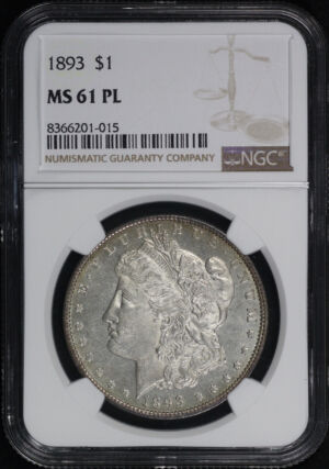 Obverse of this 1893 Morgan Dollar NGC MS-61 PL