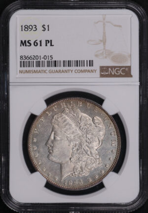 Obverse of this 1893 Morgan Dollar NGC MS-61 PL