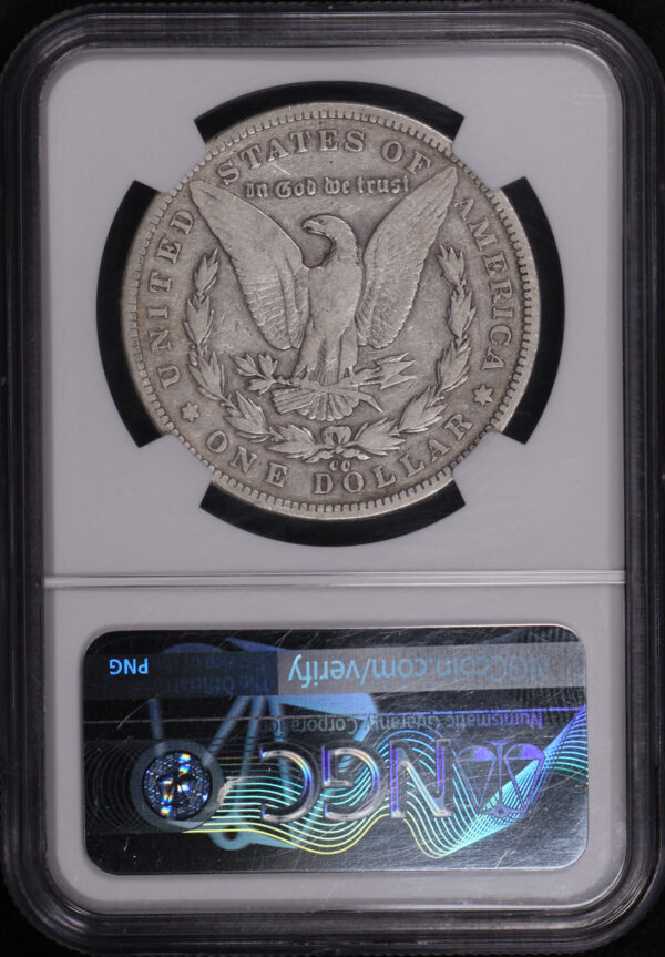 Reverse of this 1893-CC Morgan Dollar NGC VG-8
