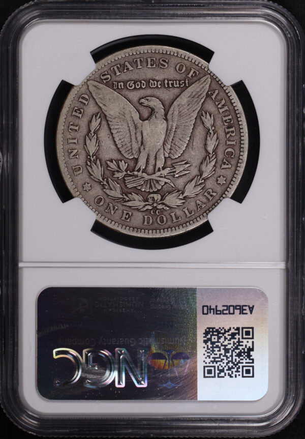 Reverse of this 1893-CC Morgan Dollar NGC VG-10