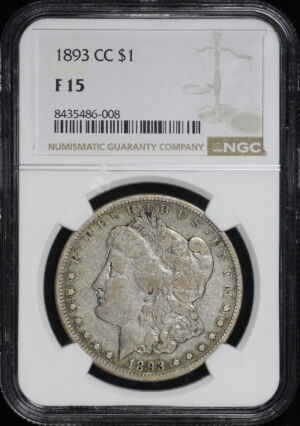 Obverse of this 1893-CC Morgan Dollar NGC F-15