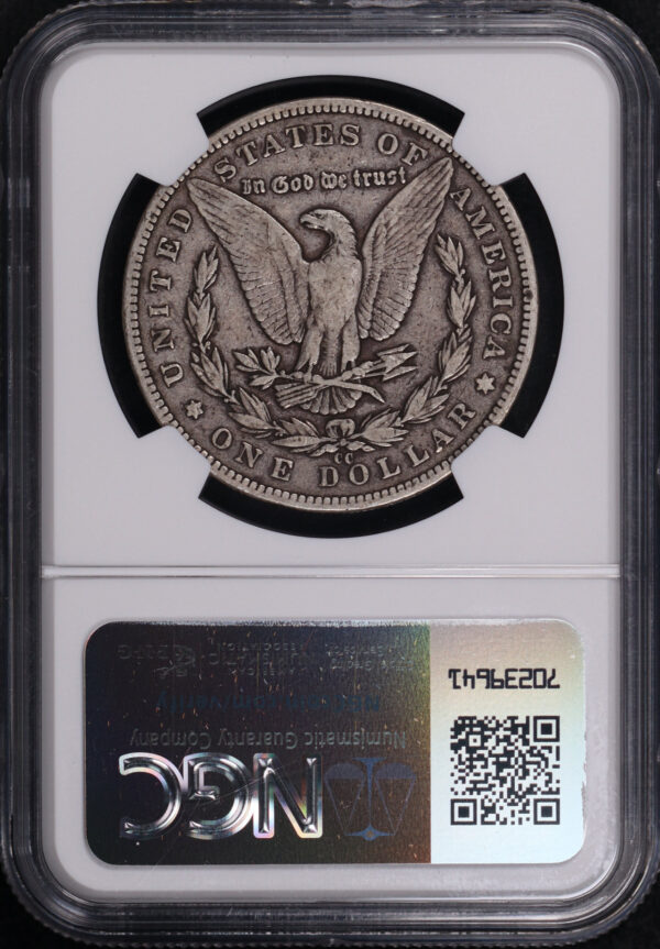 Reverse of this 1893-CC Morgan Dollar NGC VF-20 CAC