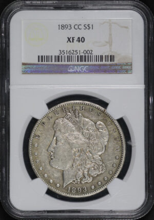 Obverse of this 1893-CC Morgan Dollar NGC XF-40