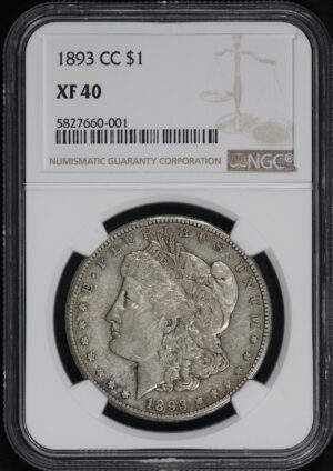 Obverse of this 1893-CC Morgan Dollar NGC XF-40