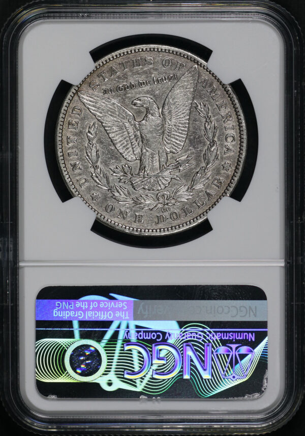 Reverse of this 1893-CC Morgan Dollar NGC XF-40