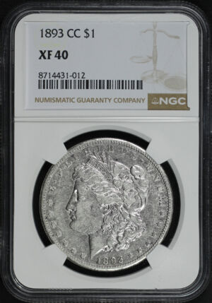 Obverse of this 1893-CC Morgan Dollar NGC XF-40