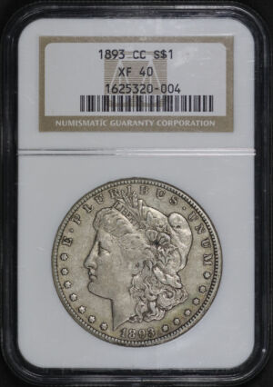 Obverse of this 1893-CC Morgan Dollar NGC XF-40