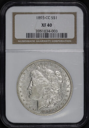 Obverse of this 1893-CC Morgan Dollar NGC XF-40