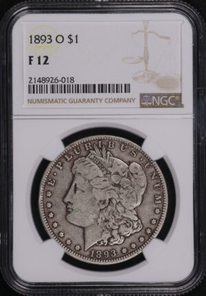 Obverse of this 1893-O Morgan Dollar NGC F-12
