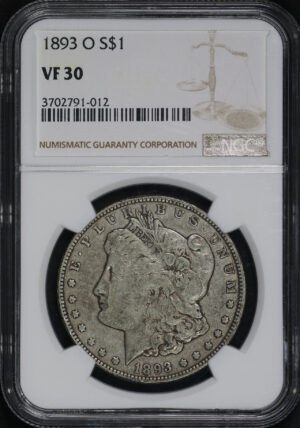Obverse of this 1893-O Morgan Dollar NGC VF-30
