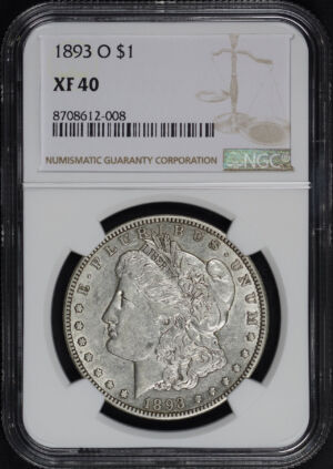 Obverse of this 1893-O Morgan Dollar NGC XF-40